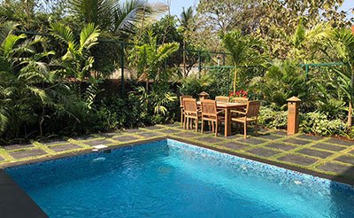 Private pool villa at vagator